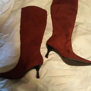 Maroon Suede Boots